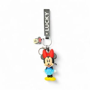 ✨Minnie Mouse Keychain with “LUCKY” Strap
